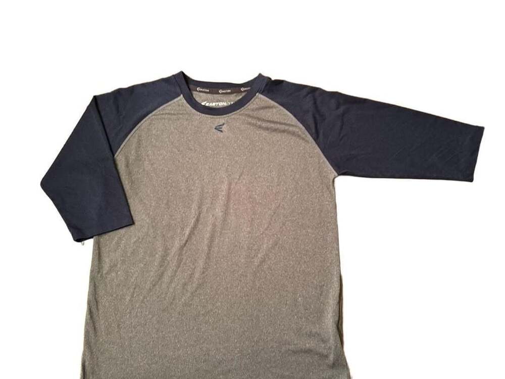 Easton Engineered for Performance Raglan Baseball/Softball Jersey Gray Navy YXL